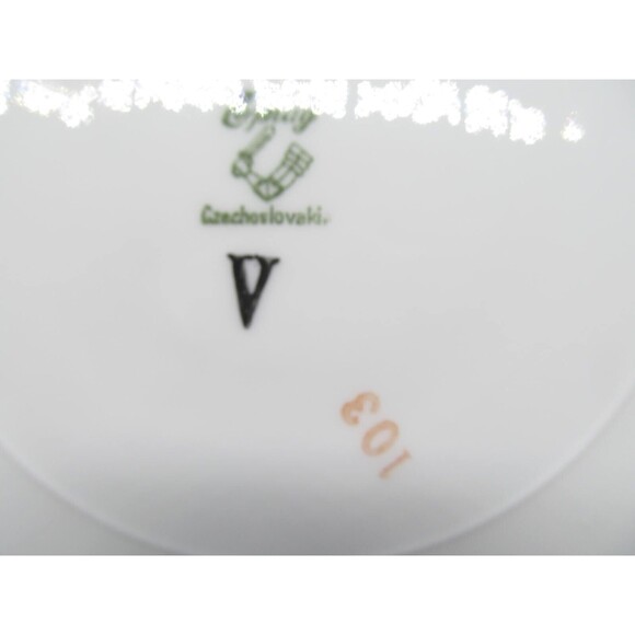 Epaig Czechoslovakia Pattern #6376 Floral Set Of Three 10 1/4" Dinner Plates - Picture 8 of 16